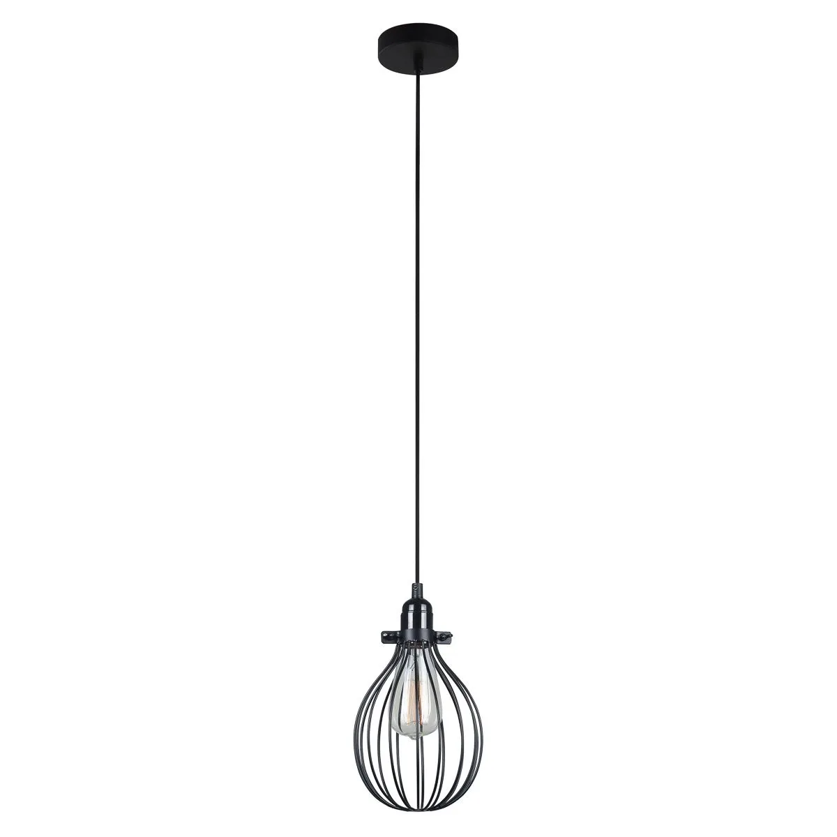 Lesto, industrialna lampa wisząca, czarna, MDM-2676/1 BK